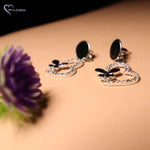 Load image into Gallery viewer, Heart Butterfly Round Earrings