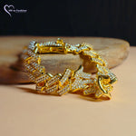 Load image into Gallery viewer, Premium Men Gold and Diamond coated Bracelet