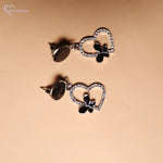 Load image into Gallery viewer, Heart Butterfly Round Earrings