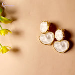 Load image into Gallery viewer, Korean Heart round Stone Earrings