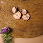 Load image into Gallery viewer, Korean Heart round Stone Earrings
