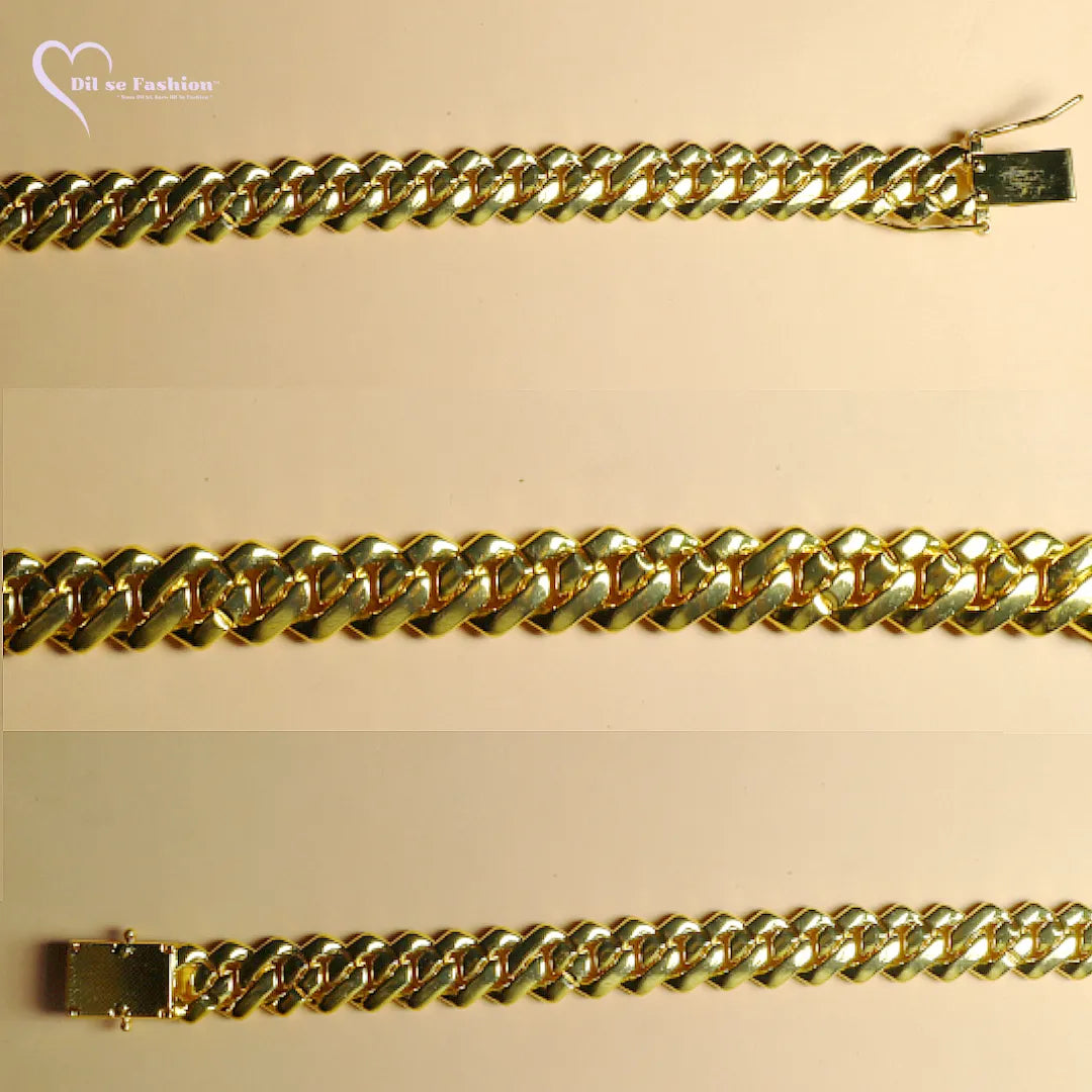 Premium Men Gold and Diamond coated Bracelet