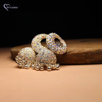 Load image into Gallery viewer, Round Multicolor Stones Jhumka Earrings
