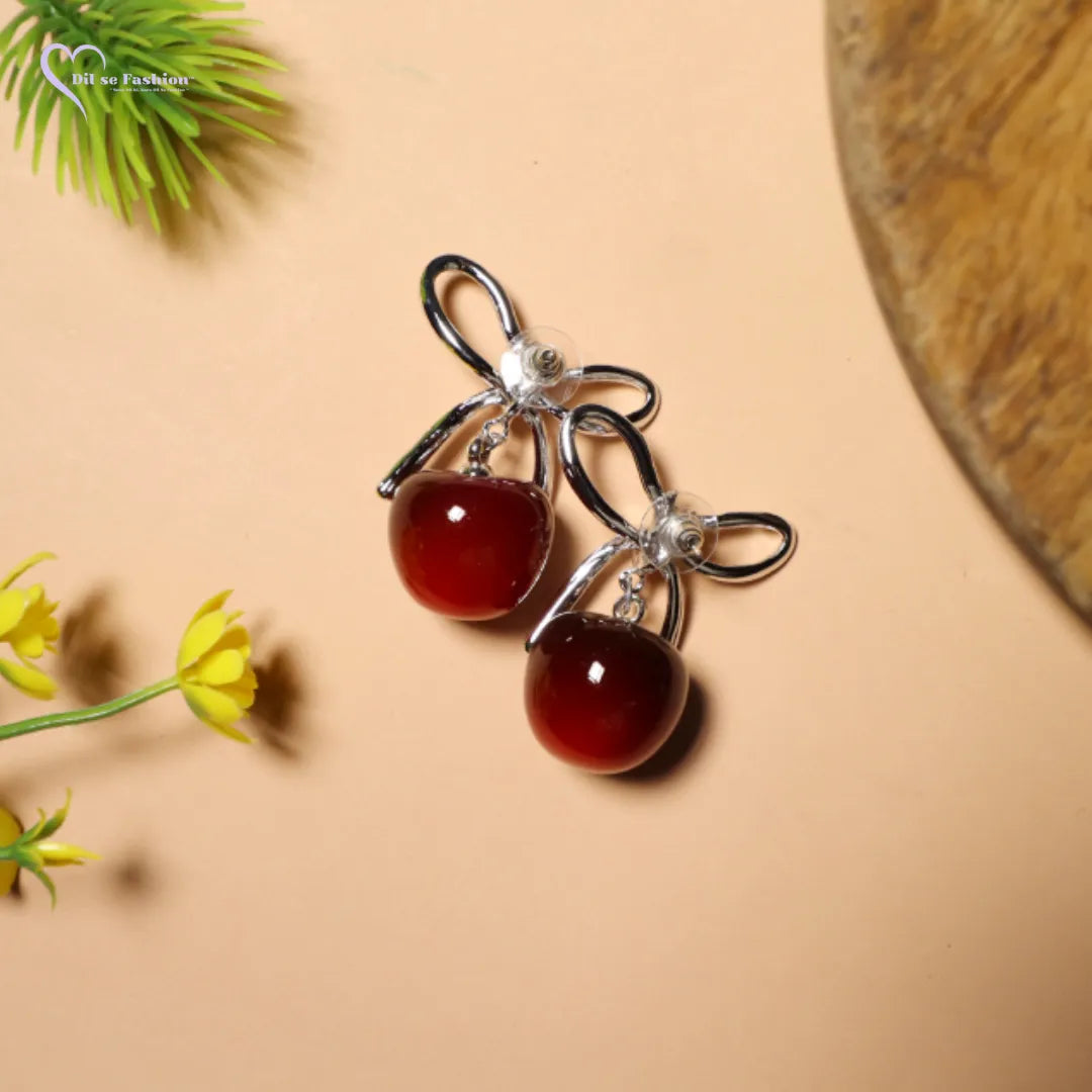 Korean Round Ball Golden Earrings