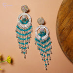 Load image into Gallery viewer, Long Jhalar Anti Tarnish Jhumka Earrings
