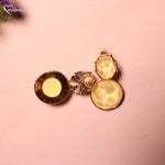 Load image into Gallery viewer, Korean Round Gold Plated Stud Stones Earrings
