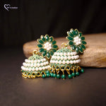 Load image into Gallery viewer, Round Flower Stones  Stunning Earrings
