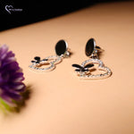 Load image into Gallery viewer, Heart Butterfly Round Earrings
